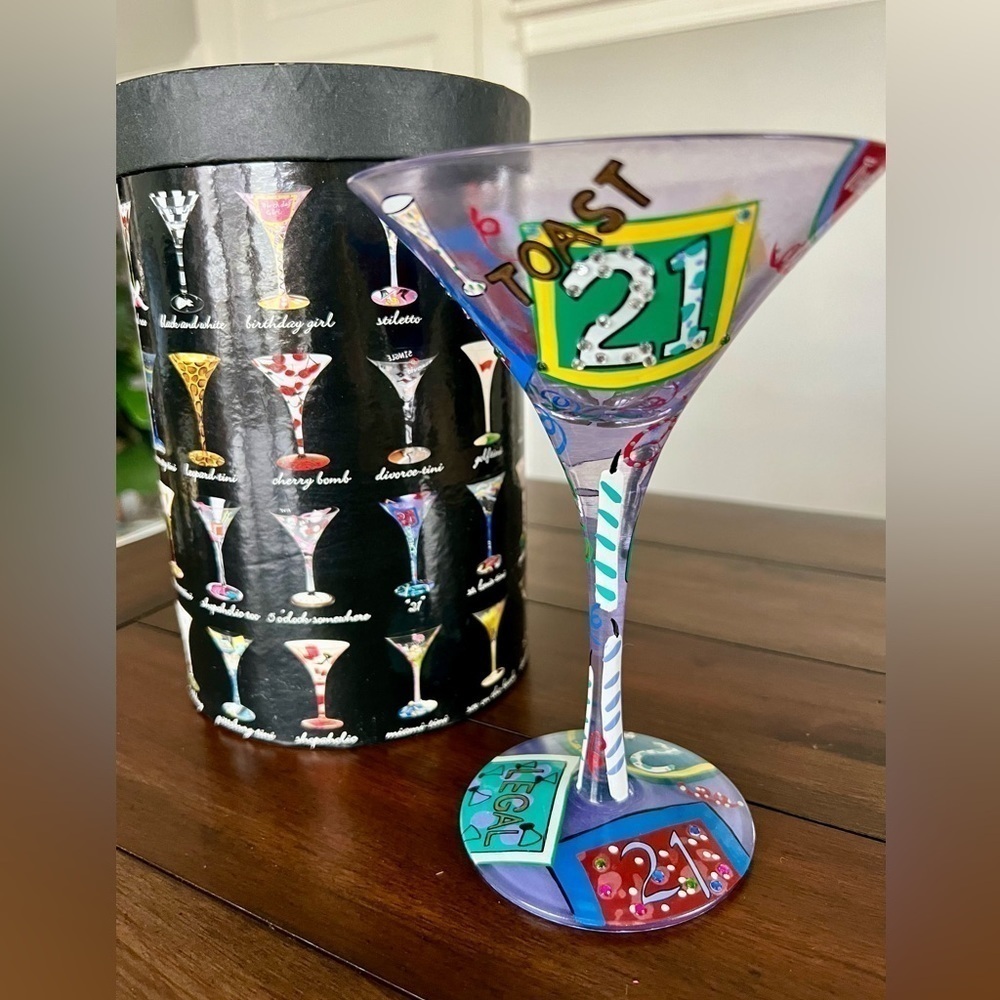 Lolita Martini Glass “21” Birthday Glass